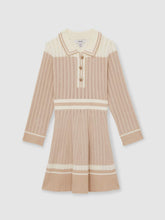 Children & Baby 13-14 yrs Rib-Knit Pointelle Flared Dress in Pale Pink