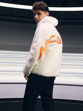 Men McLaren F1 Team Embroidered Fleece Jacket Unisex Fit in Off White