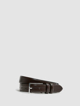 Men Smooth Leather Belt in Chocolate