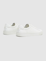 Men Leather Low-Top Trainers in White