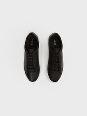 Men Leather Low-Top Trainers in Black