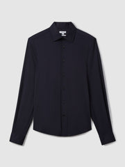 Men Long-Sleeve Travel Shirt in Navy