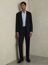 Men Cotton-Blend Cutaway-Collar Striped Shirt in Blue Stripe