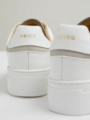 Women Leather Low-Top Trainers in White