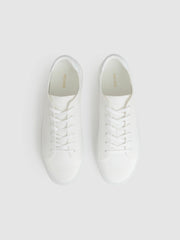 Men Knitted Low-Top Trainers in White
