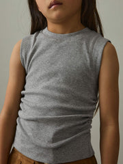 Children & Baby 4-9 yrs Ruched Vest Top in Grey