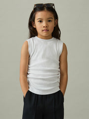 Children & Baby 13-14 yrs Ruched Vest Top in White