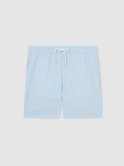 Men Drawstring Swim Shorts in Soft Blue