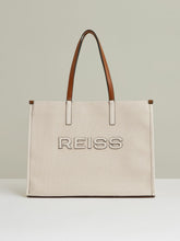 Women Canvas Logo Tote Bag in Natural