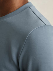 Men Interlock Jersey Crew Neck T-Shirt in Airforce Blue