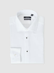 Men Regular Fit Cotton Dinner Shirt in White