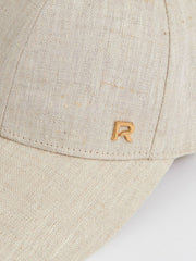 Women Linen Logo Baseball Cap in Neutral