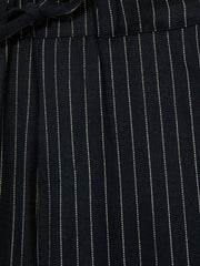 Children & Baby Linen-Blend Drawstring Trousers in Navy Stripe