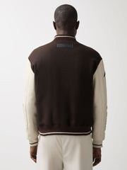 Men McLaren F1 Team Bomber Jacket in Brown/Ivory/White