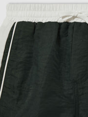 Children & Baby 3-9 yrs Colour-Block Piped Swim Shorts in Green/White