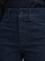 Women Paige High Rise Wide Leg Jeans in Edinburgh Dark Blue
