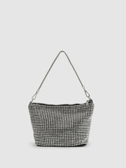 Women Crystal Bracelet Pouch Bag in Silver