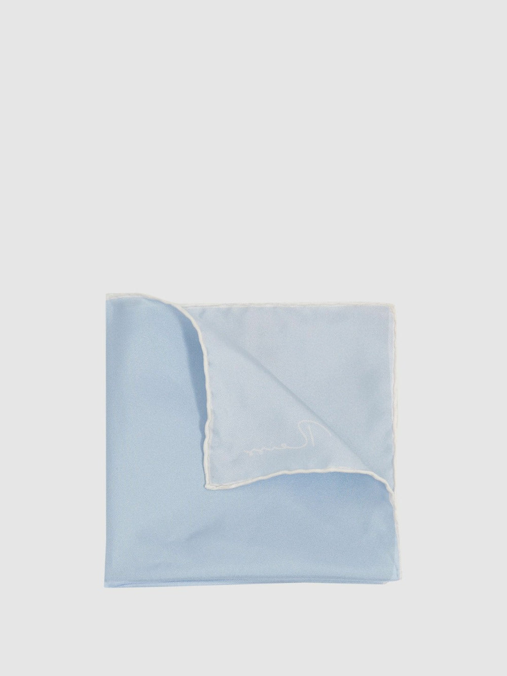 Men Ceremony Light Blue Silk Pocket Square