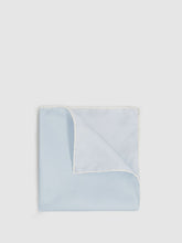 Men Polka Dot Silk Pocket Square in Light Blue