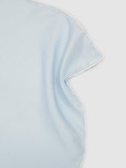 Men Polka Dot Silk Pocket Square in Light Blue
