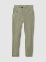 Children & Baby 3-9 yrs Slim Fit Linen Adjustable Trousers in Apple