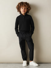 Children & Baby 3-9 yrs Merino Wool Half-Zip Funnel Neck Jumper in Black