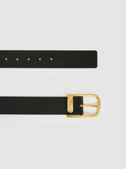Women Leather Half Keeper Belt in Black