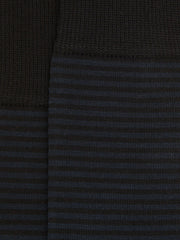 Men Striped Socks in Black/Navy