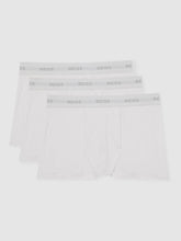 Men Three Pack Cotton Boxers in White