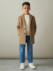 Children & Baby 13-14 yrs Single Breasted Overcoat in Camel