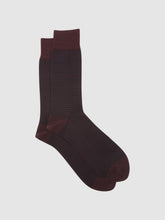 Men Striped Socks in Bordeaux