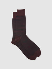 Men Striped Socks in Bordeaux