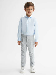 Children & Baby 4-9 yrs Slim-Fit Cotton Shirt in Soft Blue