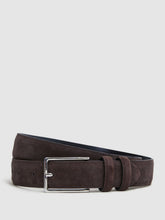 Men Suede Belt in Chocolate