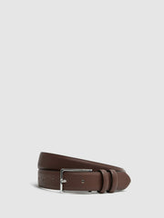 Men Smooth Leather Belt in Tan
