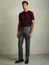 Men Cotton Crew Neck T-Shirt in Bordeaux
