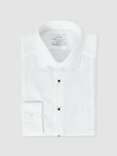 Men Slim Fit Cotton Marcella Tuxedo Shirt in White