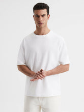 Men Oversized Garment Dye T-Shirt in White
