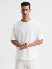 Men Oversized Garment Dye T-Shirt in White