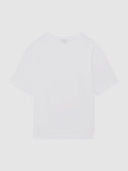 Men Oversized Garment Dye T-Shirt in White