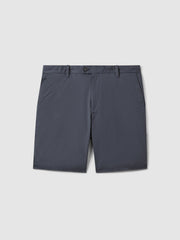Men Cotton Chino Shorts with Stretch in Airforce Blue