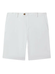 Men Cotton Chino Shorts with Stretch in White