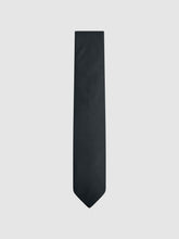 Men Textured Silk Blend Tie in Navy