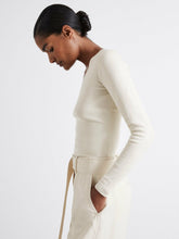 Women Atelier Knitted Silk-Blend Top in Off White