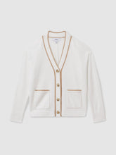 Children & Baby 13-14 yrs Wool-Blend Stripe-Detail Cardigan With Cashmere in Cream