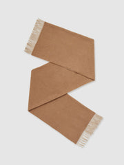 Women Wool-Cashmere Scarf in Biscuit