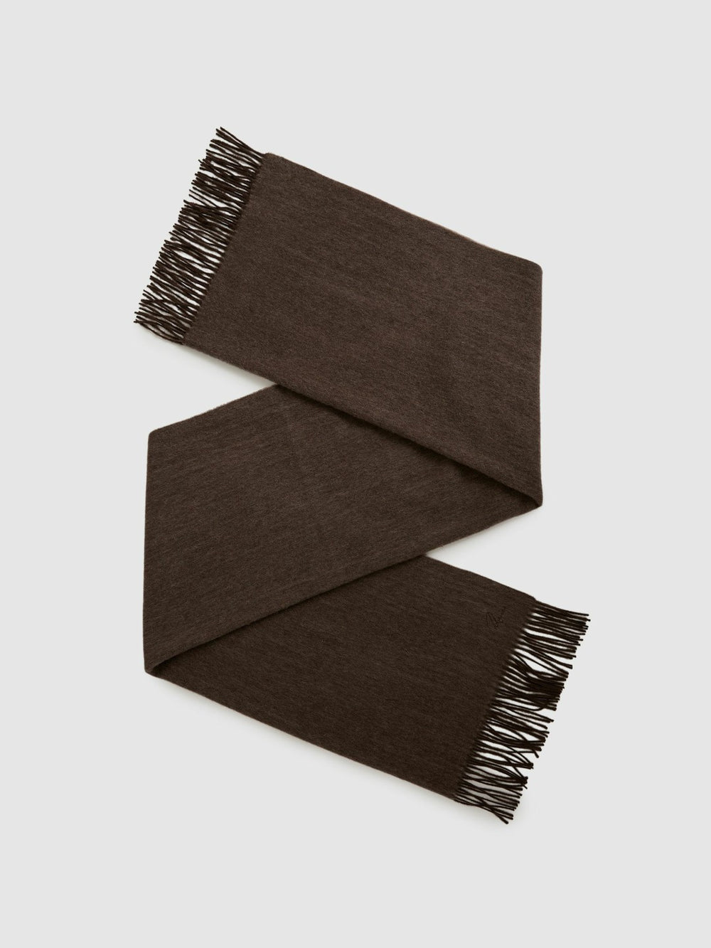 Women Wool-Cashmere Scarf in Chocolate
