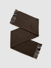 Women Wool-Cashmere Scarf in Chocolate