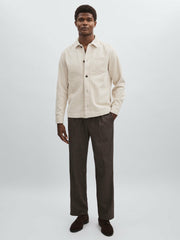 Men Les Deux Cotton Corduroy Overshirt in Ivory