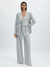 Women Good American Sharkskin Suit Waistcoat in Heather Grey